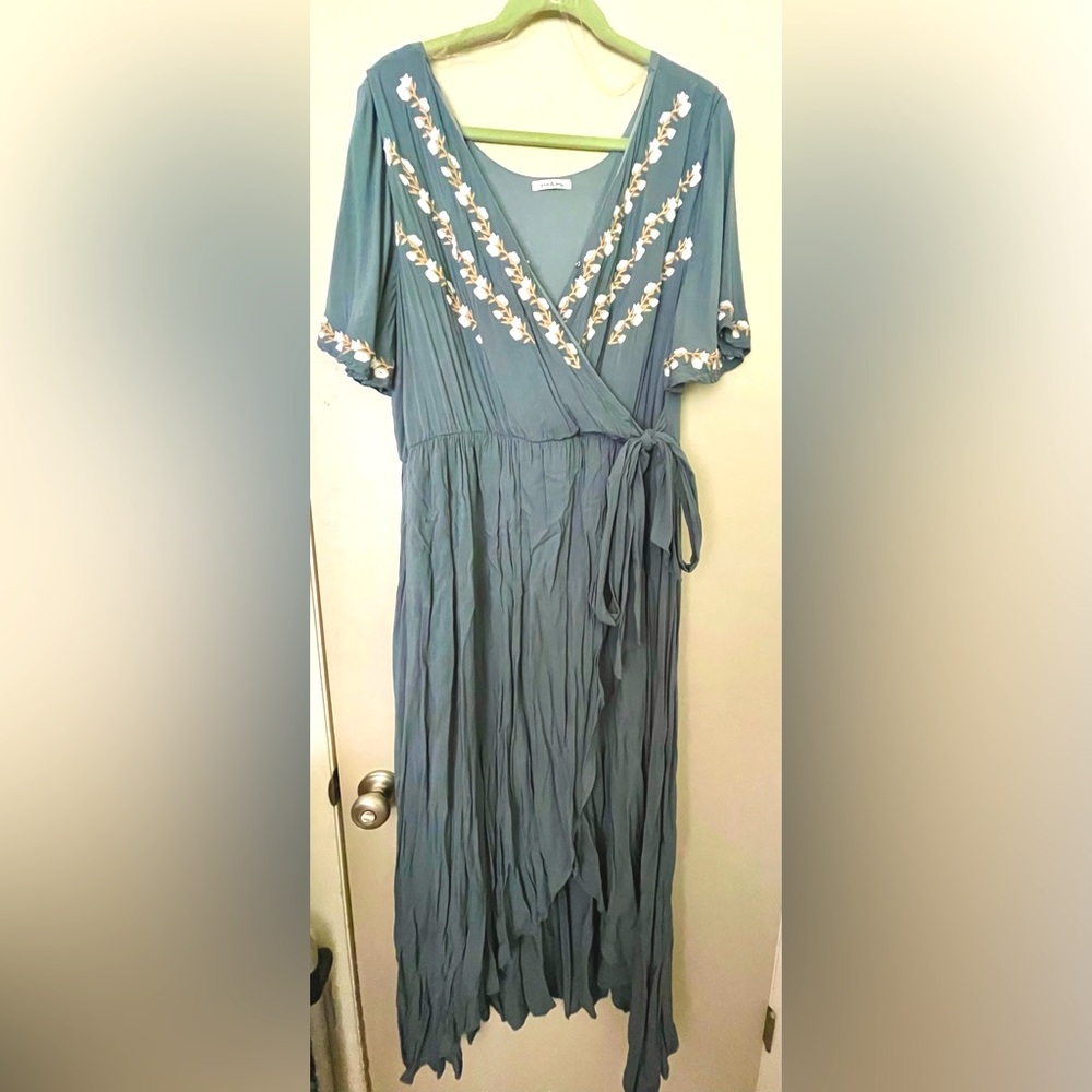 Baltic Born Rachel blue floral midi dress 3xl